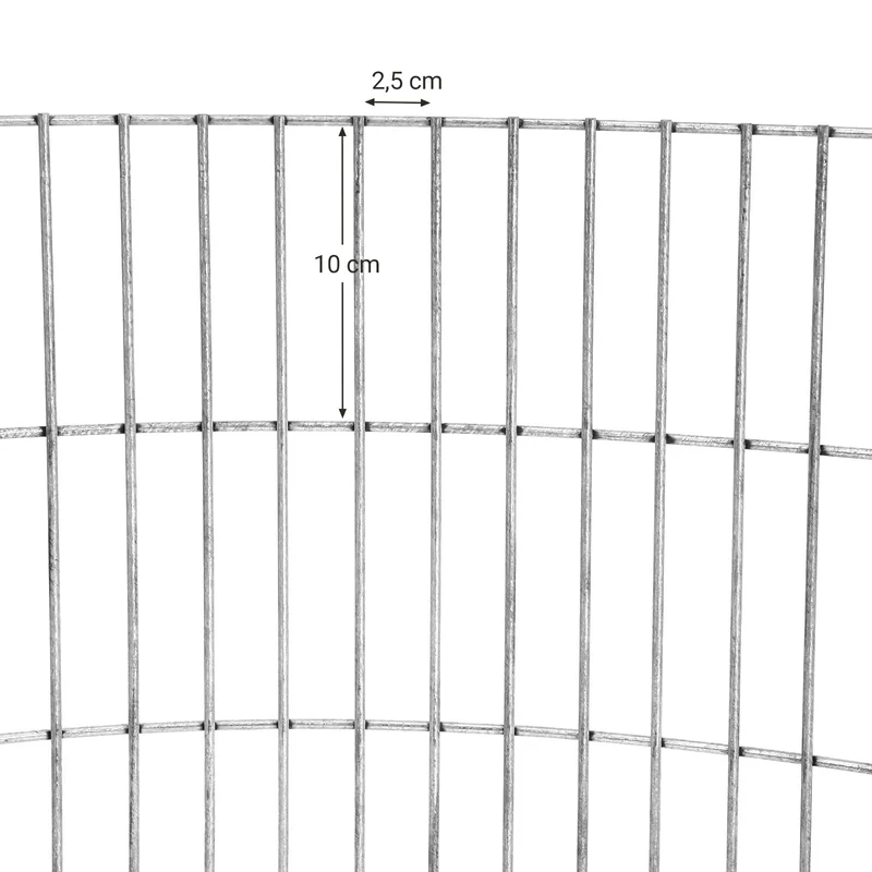 Gabion rond pour pierres jardin 90 x 40 cm assemblage facile décoratif en acier galvanisé argent 12_0010003