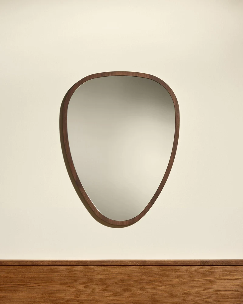 Miroir OVO en noyer