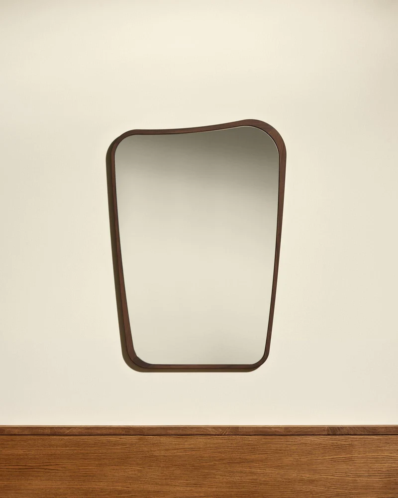 Miroir ORGANIQUE en noyer