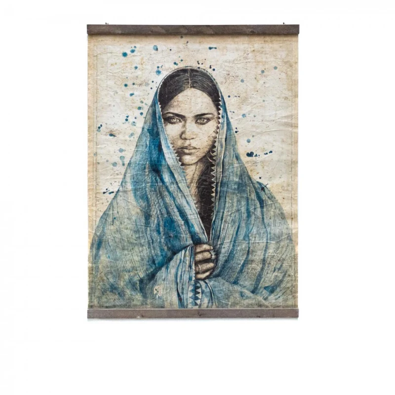 Affiche Mamta en Indigo Inde de Stéphanie Ledoux