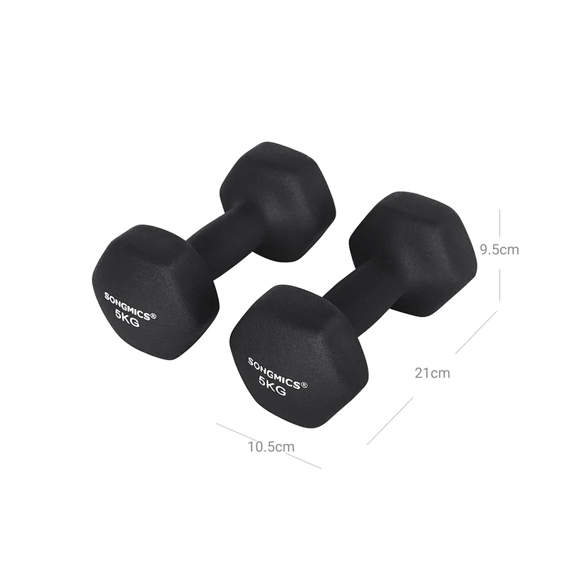 Lot de 2 haltères courts 30 kg ergonomiques pour gym yoga fitness compact en fonte noir 12_0009496