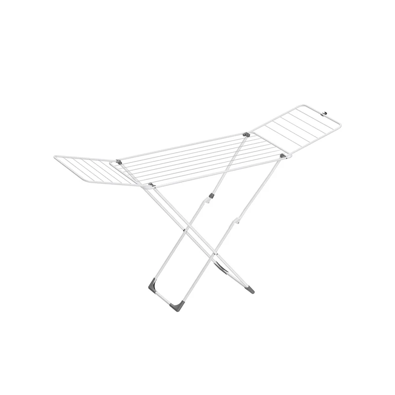Séchoir à linge pliable avec barres support de séchage 50 x 182 x 102,5 cm en acier blanc 12_0011140