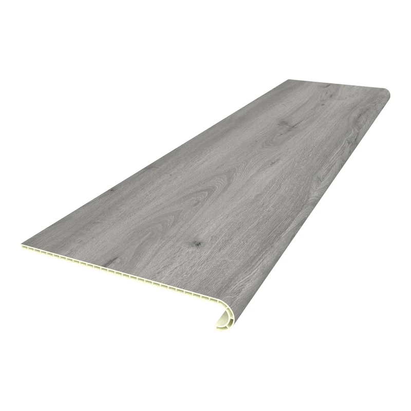 Lot de 2 revêtements d'escalier 120 x 32 cm effet chêne gris 03_0009698