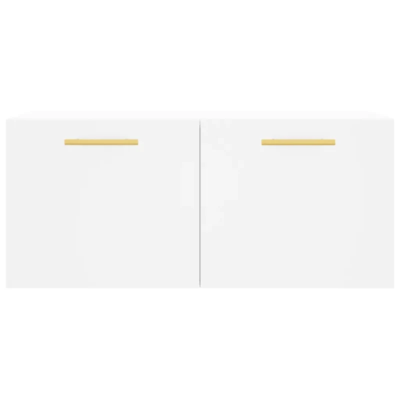 Armoire murale flottante 80 x 36,5 x 35 cm avec grand espace de rangement style moderne en bois d'ingénierie blanc 02_0048856