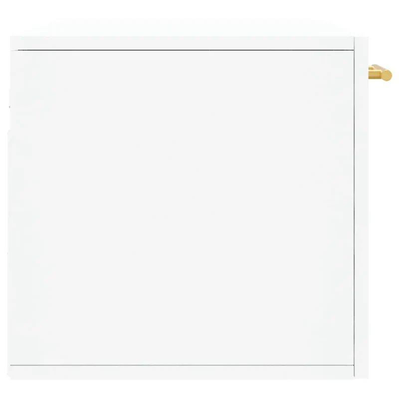 Armoire murale flottante 80 x 36,5 x 35 cm avec grand espace de rangement style moderne en bois d'ingénierie blanc 02_0048856