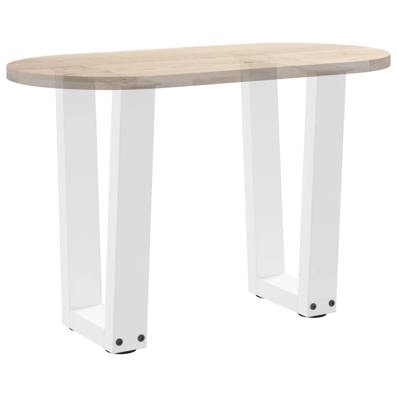 Lot de 2 pieds de table basse en forme de V réglables 28 x 43 cm en acier blanc 02_0056909