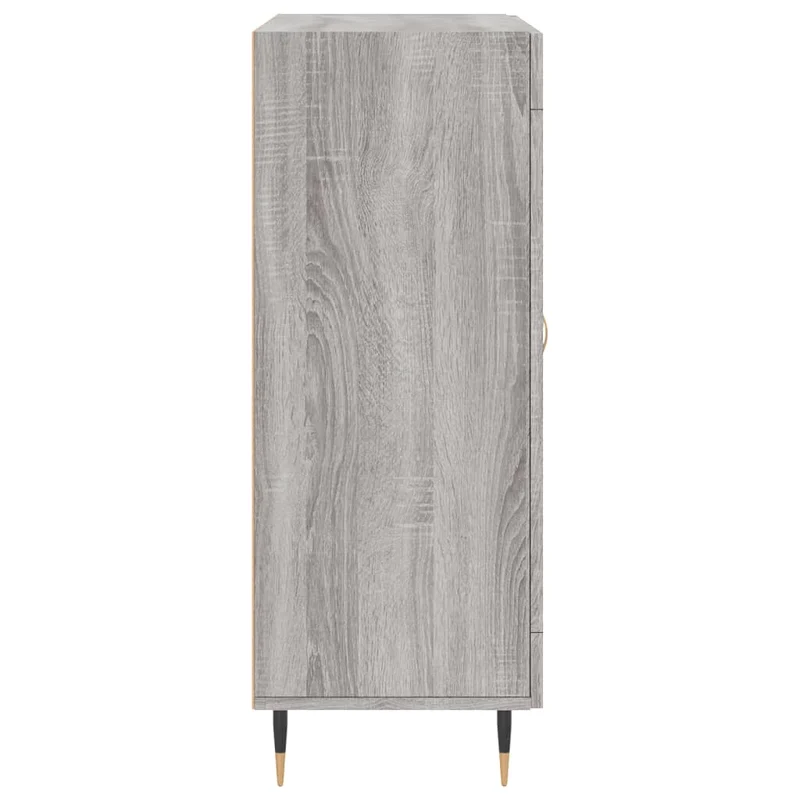 Buffet bahut commode armoire meuble de rangement organisateur cuisine salle de séjour salon sonoma 69,5 x 34 x 90 cm bois d'ingénierie gris 02_0036442
