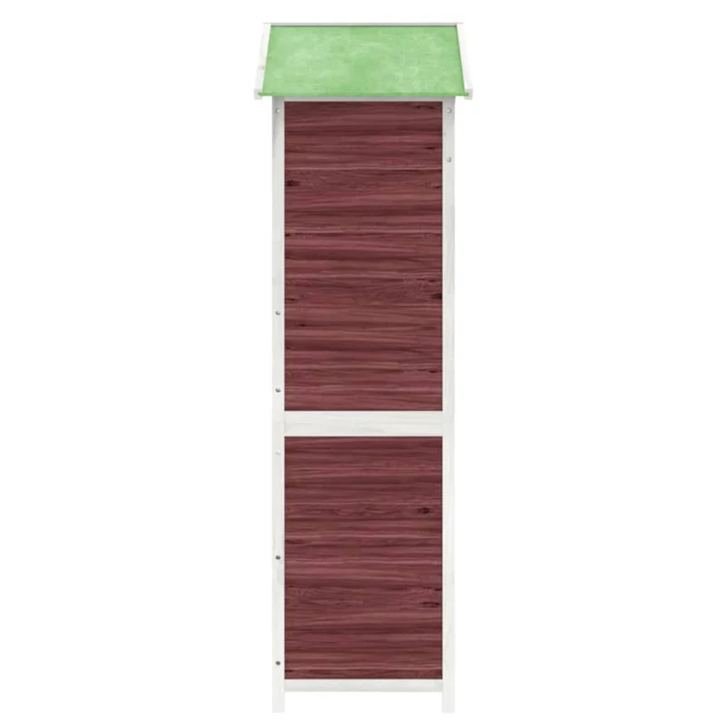 Abri de jardin cabane cabanon maison de stockage remise extérieur hangar outils robuste moka 120 x 53,5 x 170 cm bois massif pin marron 02_0022426
