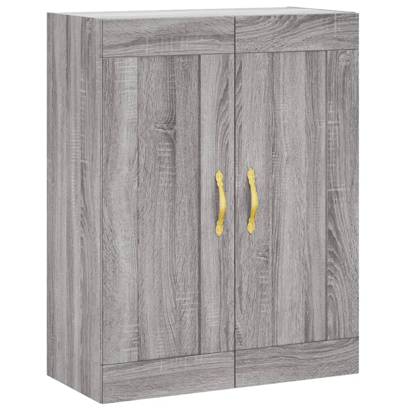 Buffet bahut commode armoire meuble de rangement organisateur cuisine salle de séjour salon haut sonoma 69,5 x 34 x 180 cm bois d'ingénierie gris 02_0035458