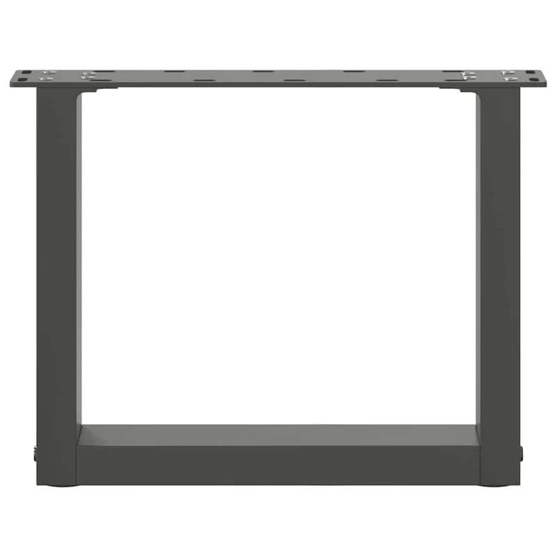 Lot de 2 pieds de table basse en U 40 x 30-31 cm avec niveleurs réglables design moderne en acier anthracite 02_0057374