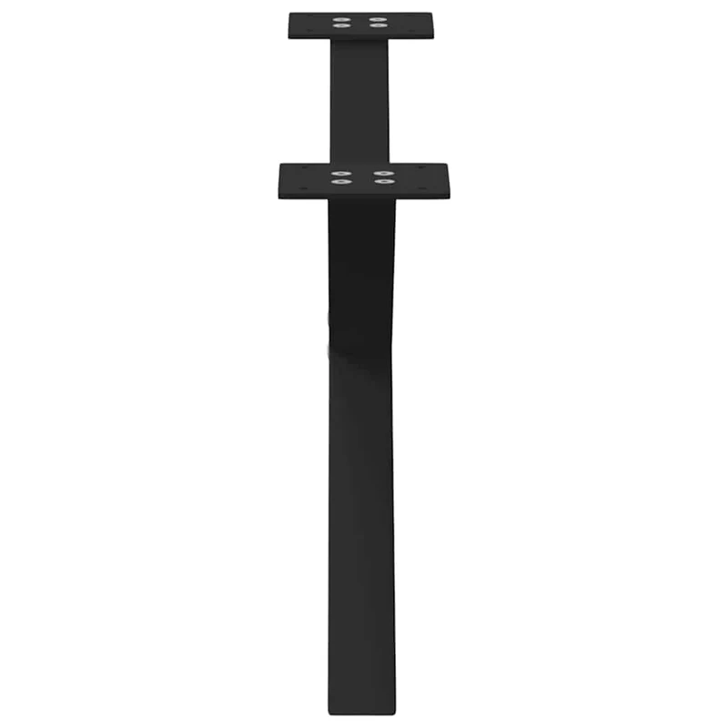 Lot de 2 pieds de table basse en forme de X 70 x 30 cm structure robuste design moderne en acier noir 02_0057159