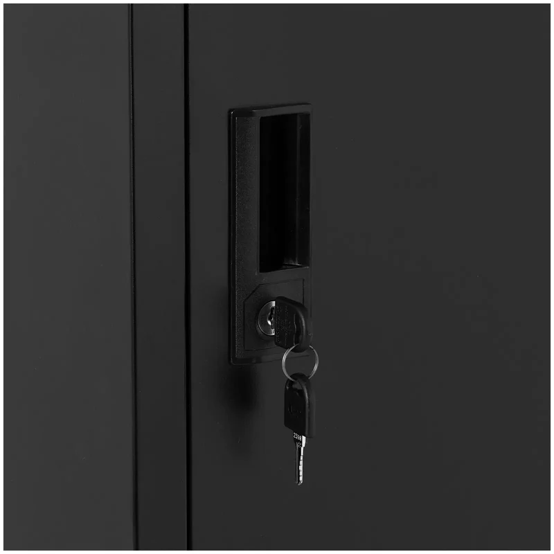 Casier vestiaire métallique 6 étagères verrouillable 200 kg acier anthracite noir 14_0008548