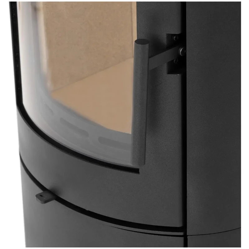 Poêle à bois puissance maximale 7,2 kw haute efficacité ventilation réglable pour 48 115 m² norme bimschv-stufe 2 verre fonte de fer acier vermiculite noir 14_0009761