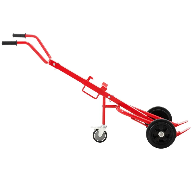 Chariot porte fût professionnel 200 kg acier rouge 14_0008631