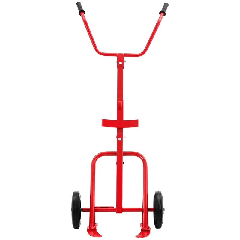 Chariot porte fût professionnel 200 kg acier rouge 14_0008631