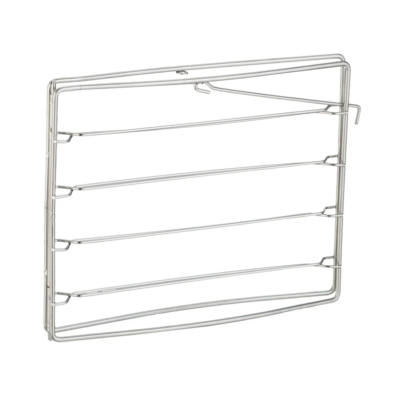 Lot de 4 plaques à pizza rondes avec support cuisson uniforme à la maison en métal noir 13_0017132