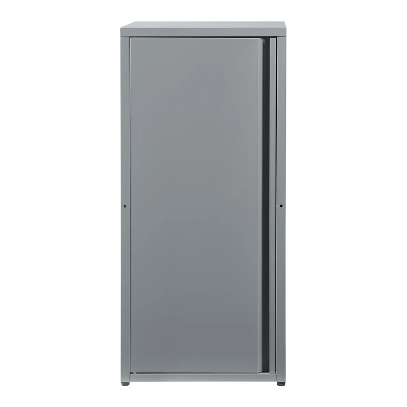 Armoire étagère meuble de rangement 88 x 40 x 35 cm métallique acier gris 03_0008904