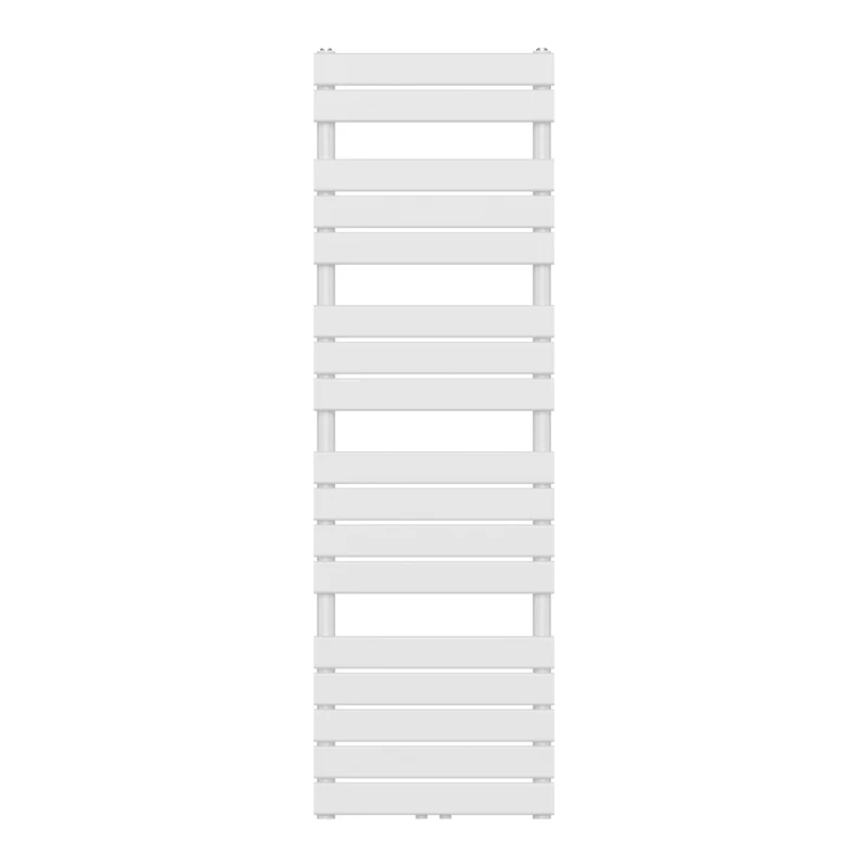 Radiateur sèche-serviettes chauffage salle de bain à lames plates acier 160 x 50 cm blanc 03_0010439