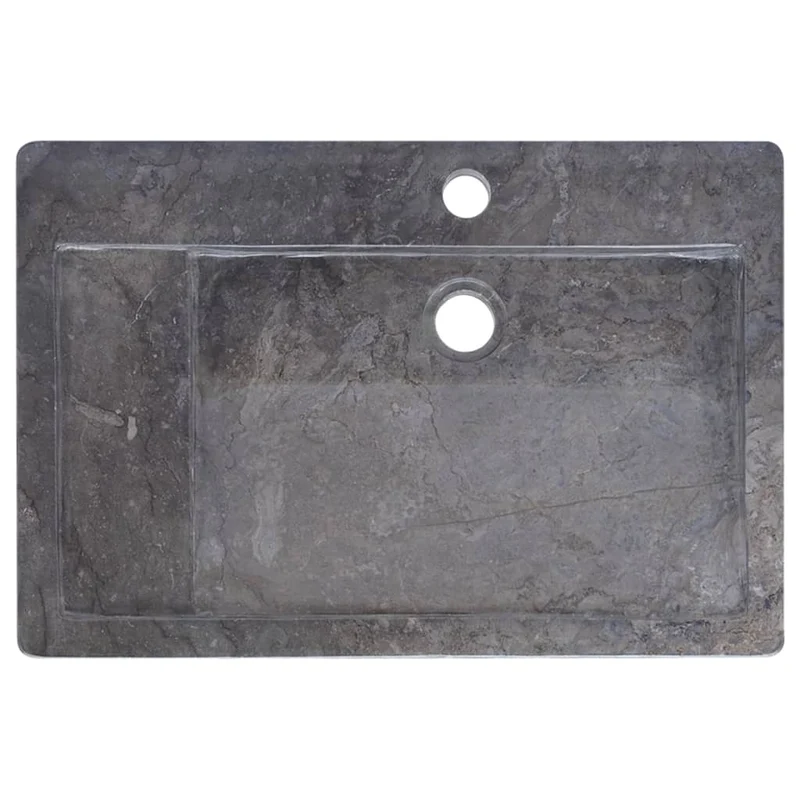 Lavabo de salle d'eau vasque à poser de toilette lave-mains de salle de bain lavabo de salle d'eau maison intérieur 58 x 39 marbre noir 02_0002804
