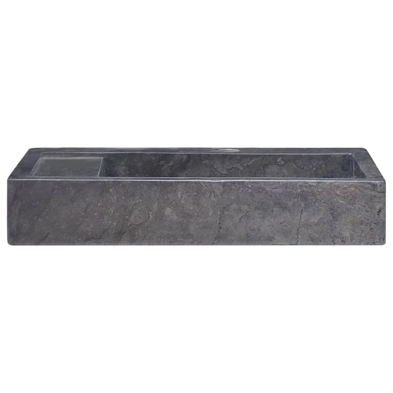 Lavabo de salle d'eau vasque à poser de toilette lave-mains de salle de bain lavabo de salle d'eau maison intérieur 58 x 39 marbre noir 02_0002804