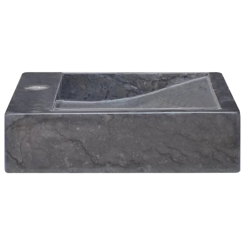 Lavabo de salle d'eau vasque à poser de toilette lave-mains de salle de bain lavabo de salle d'eau maison intérieur 58 x 39 marbre noir 02_0002804