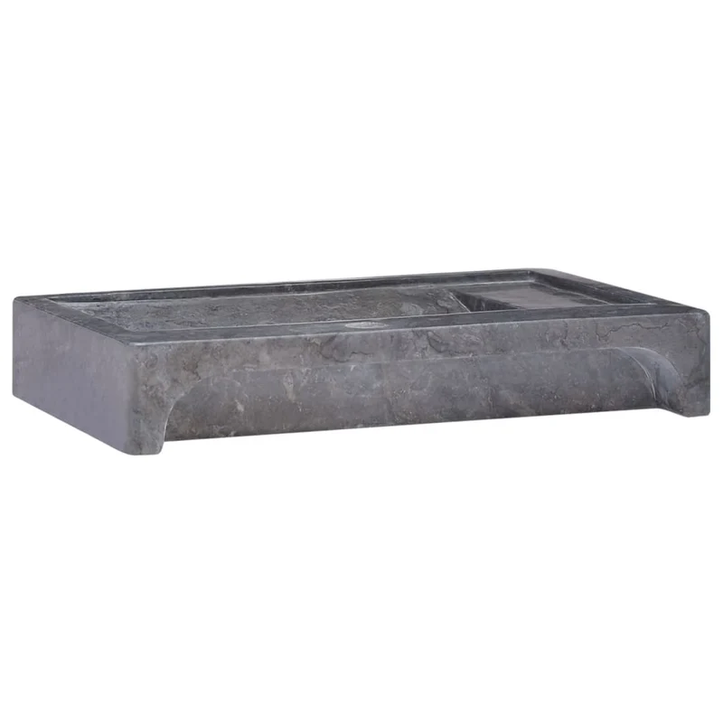 Lavabo de salle d'eau vasque à poser de toilette lave-mains de salle de bain lavabo de salle d'eau maison intérieur 58 x 39 marbre noir 02_0002804