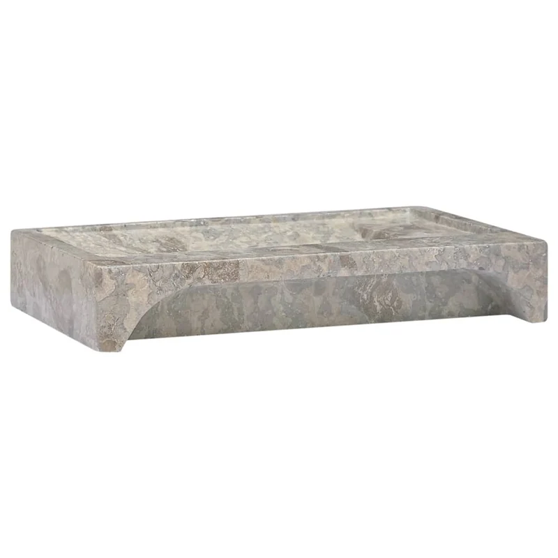Lavabo de salle d'eau vasque à poser de toilette lave-mains de salle de bain lavabo de salle d'eau maison intérieur 58 cm marbre gris 02_0002805