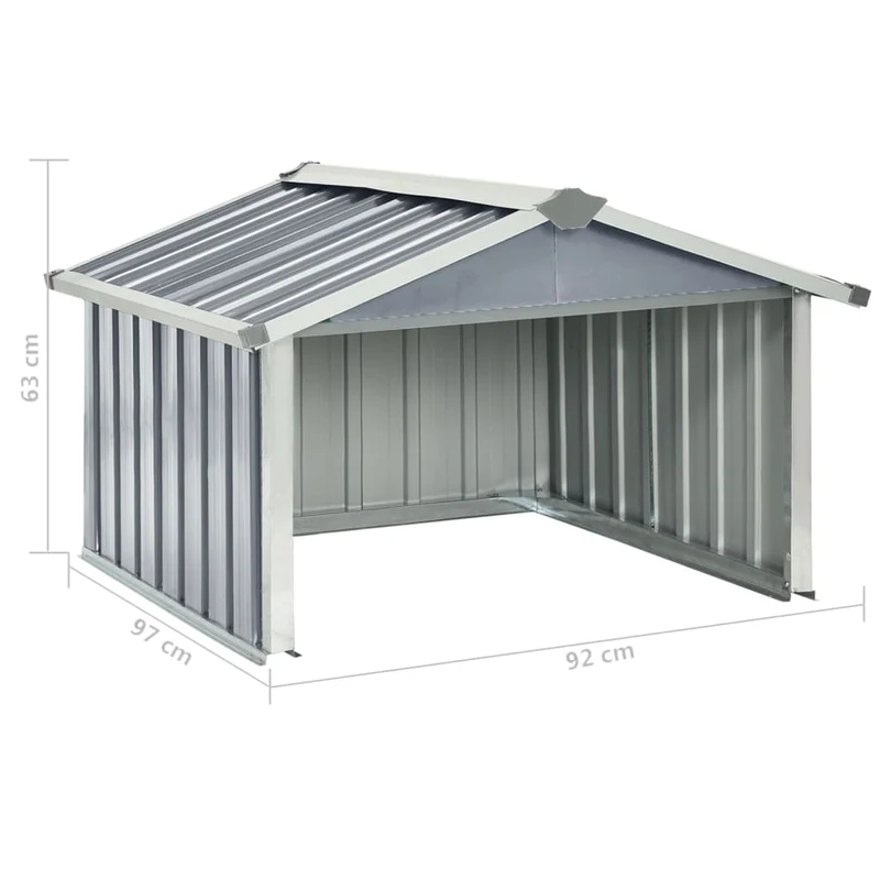 Abri pour robot de jardin 92 x 97 x 63 cm acier galvanisé gris 02_0022392