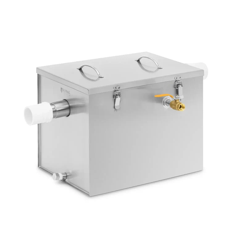 Séparateur de graisse 40 l acier inoxydable 304 argenté 14_0009970