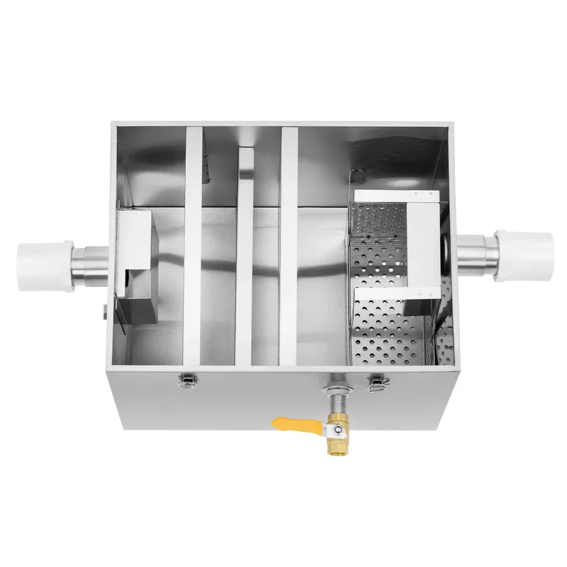 Séparateur de graisse 40 l acier inoxydable 304 argenté 14_0009970
