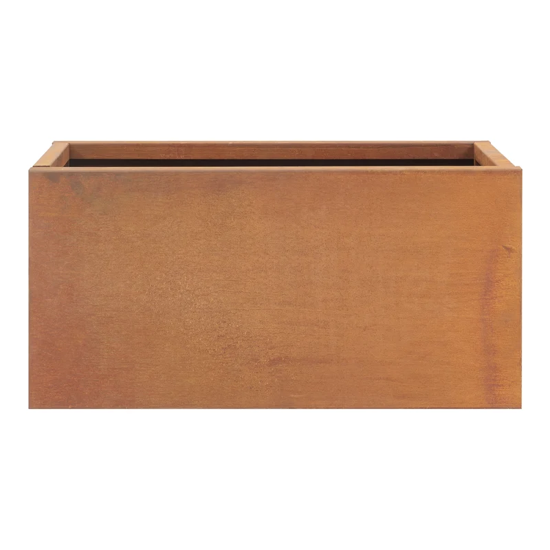 Bac à plantes jardinière acier corten 40 x 80 x 30 cm rouille 03_0008954