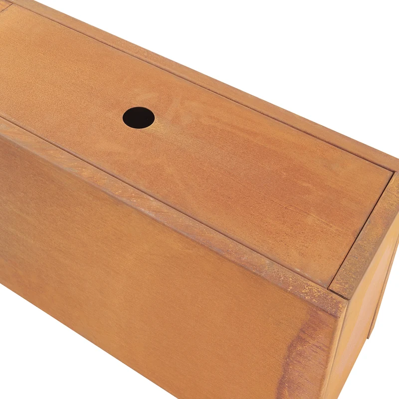 Bac à plantes jardinière acier corten 40 x 80 x 30 cm rouille 03_0008954