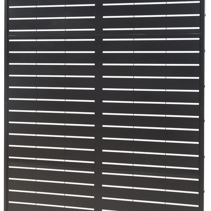 Cloison de séparation 200 x 100 x 50 cm acier galvanisé noir 03_0009280