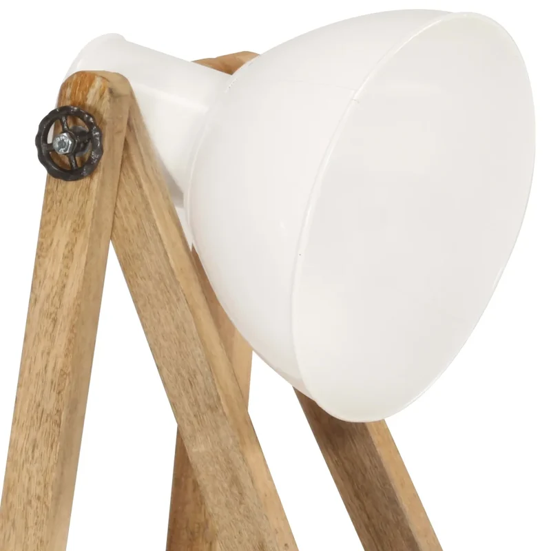 Lot de 3 lampadaires vintage design intérieur 28 x 65 x 150 cm en bois de manguier blanc 02_0046706