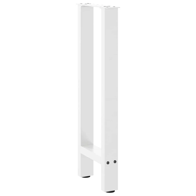 Lot de 2 pieds de table console robustes avec nivelleurs 38 x 72 cm en acier blanc 02_0057537
