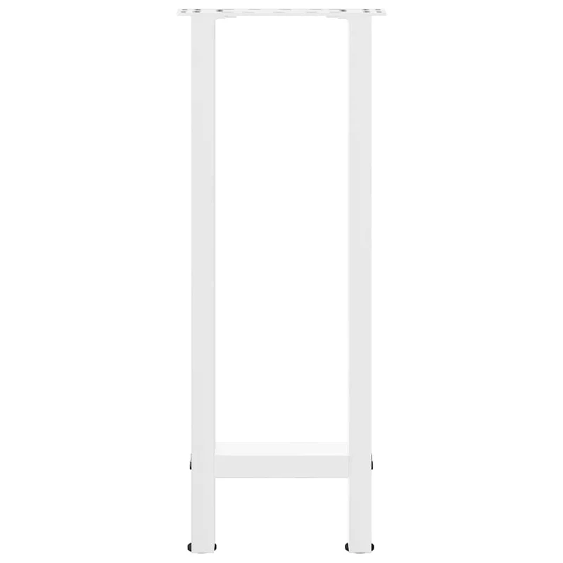 Lot de 2 pieds de table console robustes avec nivelleurs 38 x 72 cm en acier blanc 02_0057537
