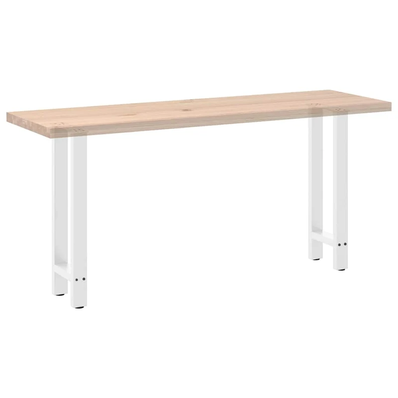 Lot de 2 pieds de table console robustes avec nivelleurs 38 x 72 cm en acier blanc 02_0057537
