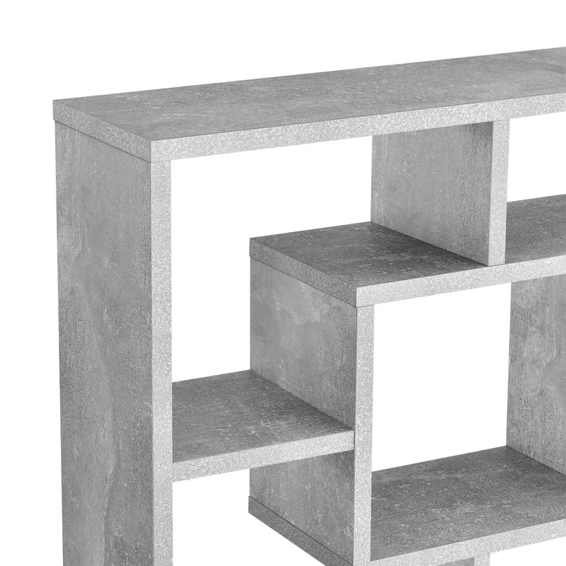 Meuble mural design étagère flottante stylée 8 compartiments de rangement 85 cm gris 03_0005853