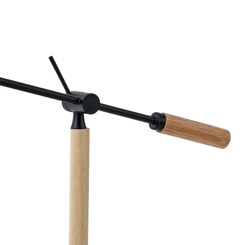 Lampe de table wattsatford E27 métal bois 67 x 38 x 18 cm noir naturel 03_0009550