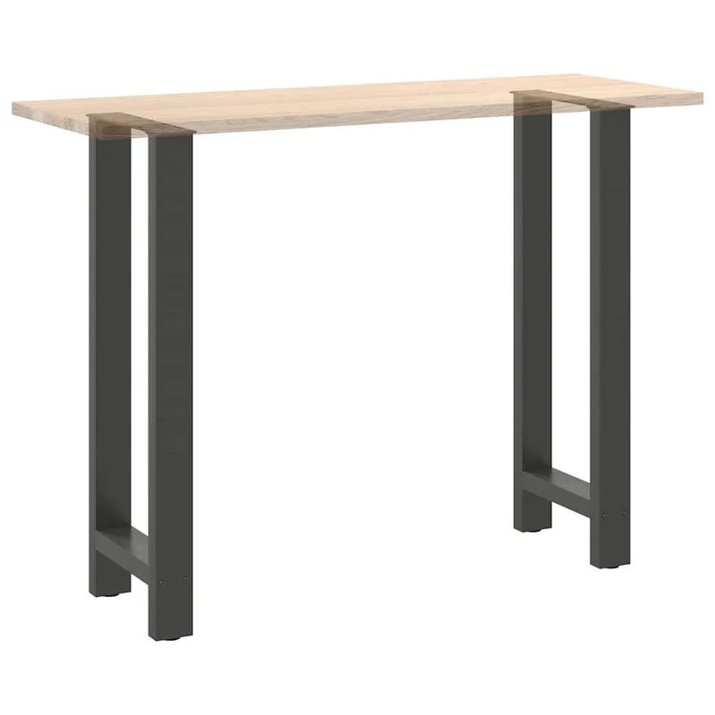 Lot de 2 pieds de table de bar modernes acier 50 x 100 cm avec niveleurs réglables en anthracite 02_0057582