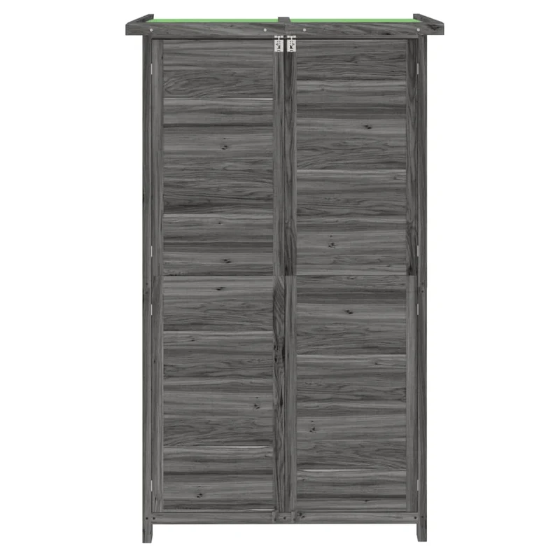 Abri de jardin cabane cabanon maison de stockage remise extérieur hangar outils robuste 83 x 57 x 140 cm bois massif pin gris 02_0022417