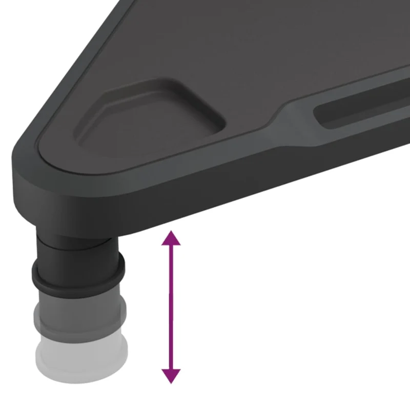 Support de moniteur d'angle 49 x 28 x 10,5 cm noir 02_0029220