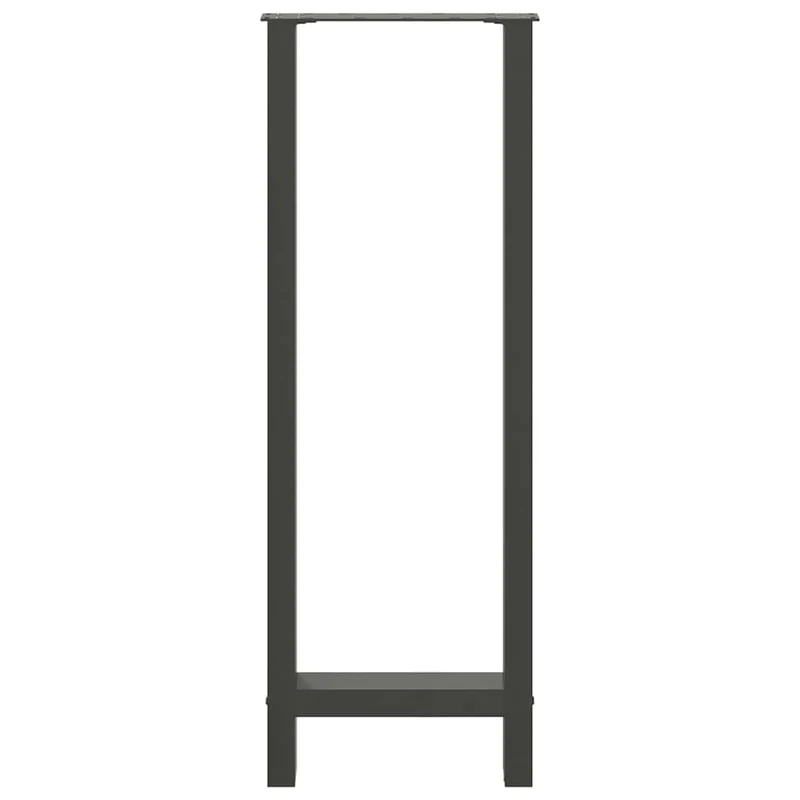 Lot de 2 pieds de table de bar modernes avec niveleurs réglables 50 x 110 cm en acier anthracite 02_0057594