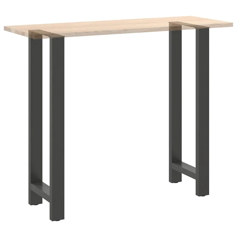 Lot de 2 pieds de table de bar modernes avec niveleurs réglables 50 x 110 cm en acier anthracite 02_0057594