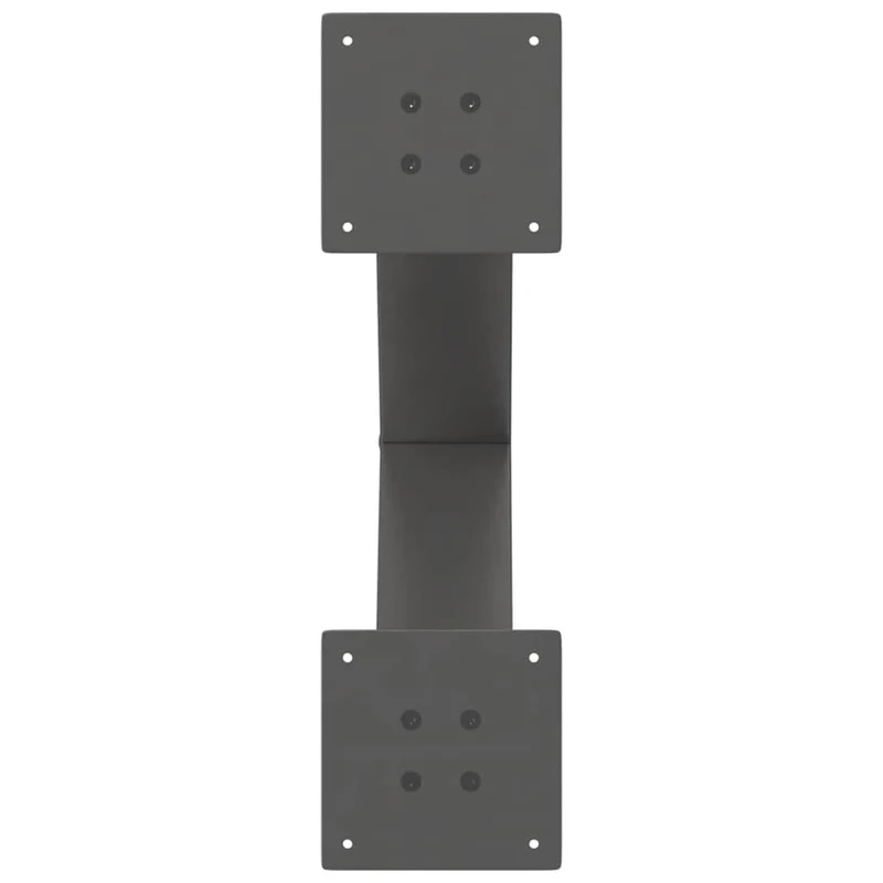 Lot de 2 pieds de table basse en forme de X 50 x 42 cm robustes et modernes en acier anthracite 02_0057230