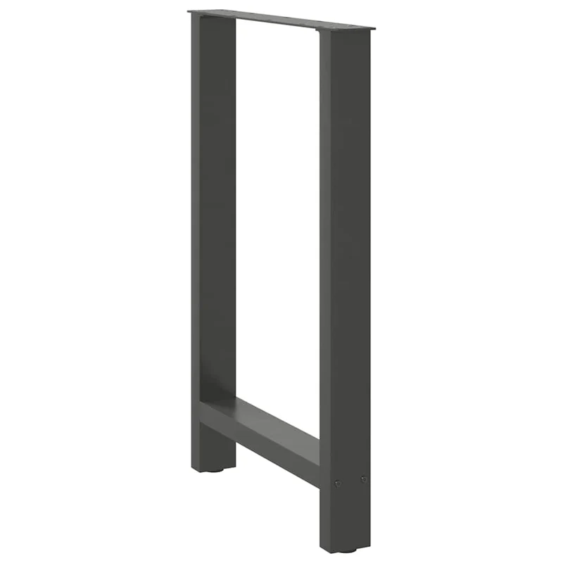 Lot de 2 pieds de table de bar carrés 60 x 90 cm stabilité réglable style moderne en acier anthracite 02_0057574