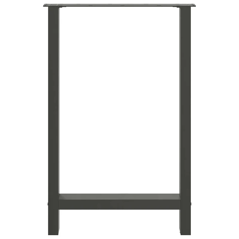 Lot de 2 pieds de table de bar carrés 60 x 90 cm stabilité réglable style moderne en acier anthracite 02_0057574