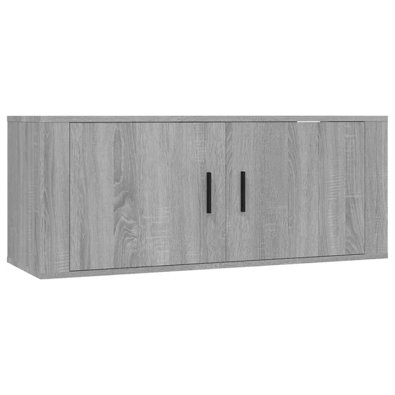 Meubles TV muraux multimédia étagère télévision buffet téléviseur salle à manger salon chambre 2 pièces sonoma 100 x 34,5 x 40 cm gris 02_0029011
