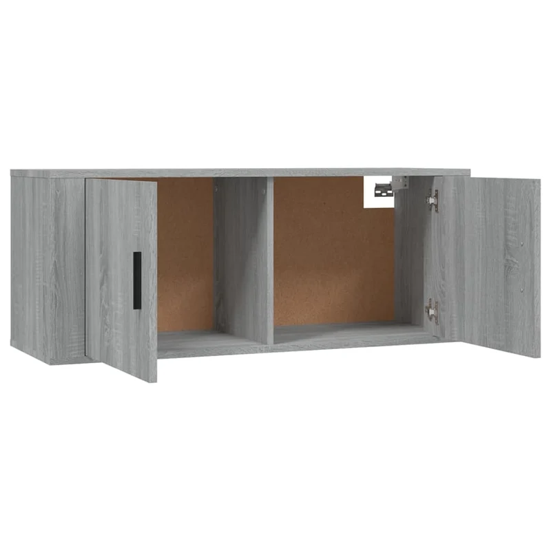 Meubles TV muraux multimédia étagère télévision buffet téléviseur salle à manger salon chambre 2 pièces sonoma 100 x 34,5 x 40 cm gris 02_0029011