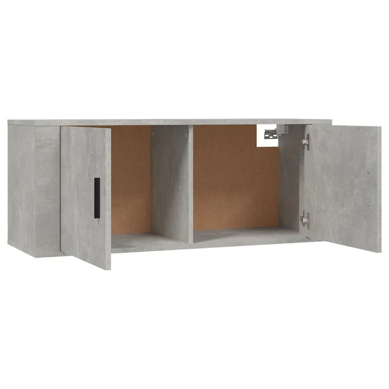 Meubles TV muraux multimédia étagère télévision buffet téléviseur salle à manger salon chambre 2 pièces 100 x 34,5 x 40 cm gris 02_0028901